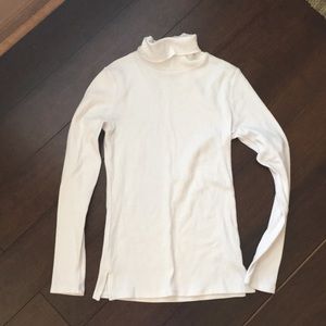 White ribbed turtleneck
